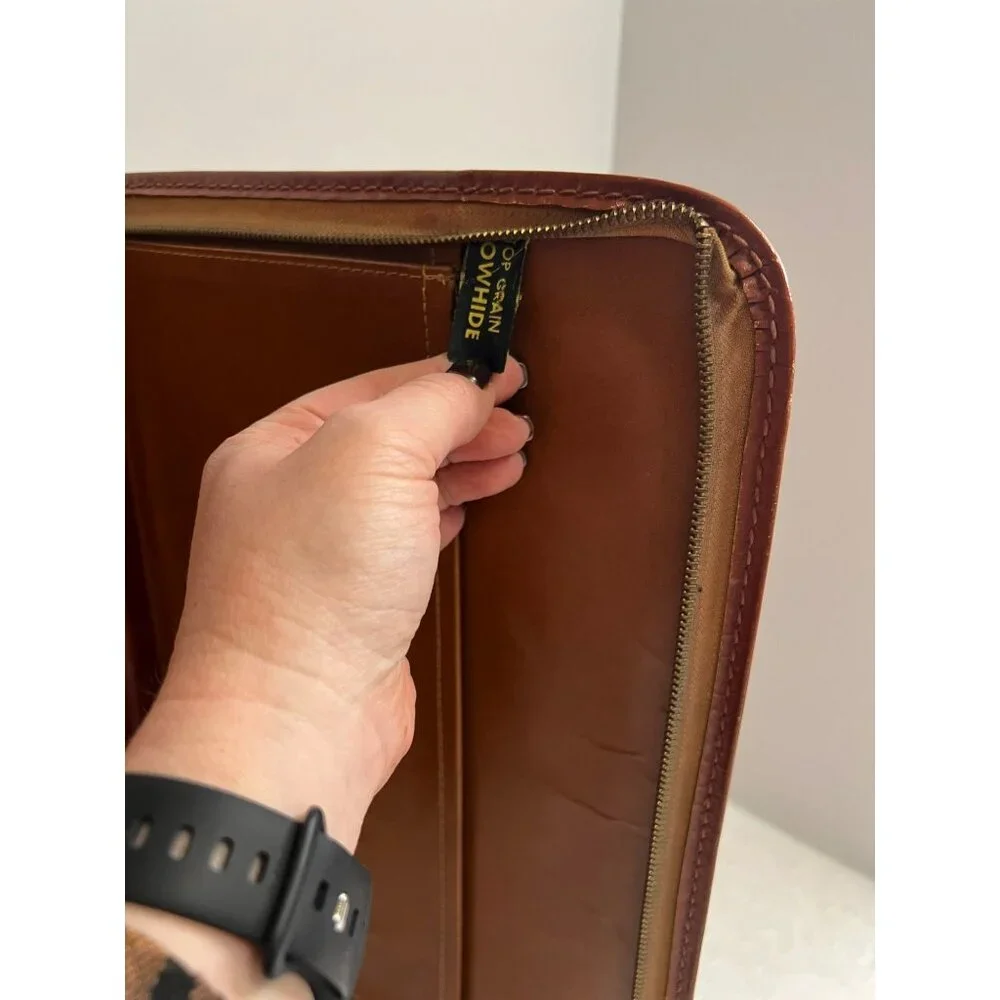 Vintage Rounds Top Grain Cowhide Leather Organizer